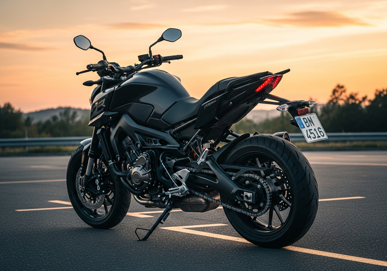 Plaque d'immatriculation moto personnalisée avec numéro de département