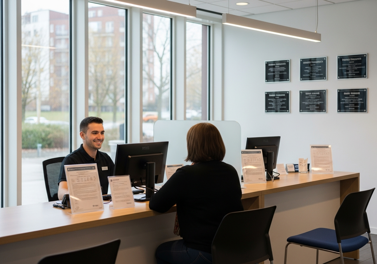 Panneau signalétique d'un garage ou centre auto proposant des plaques