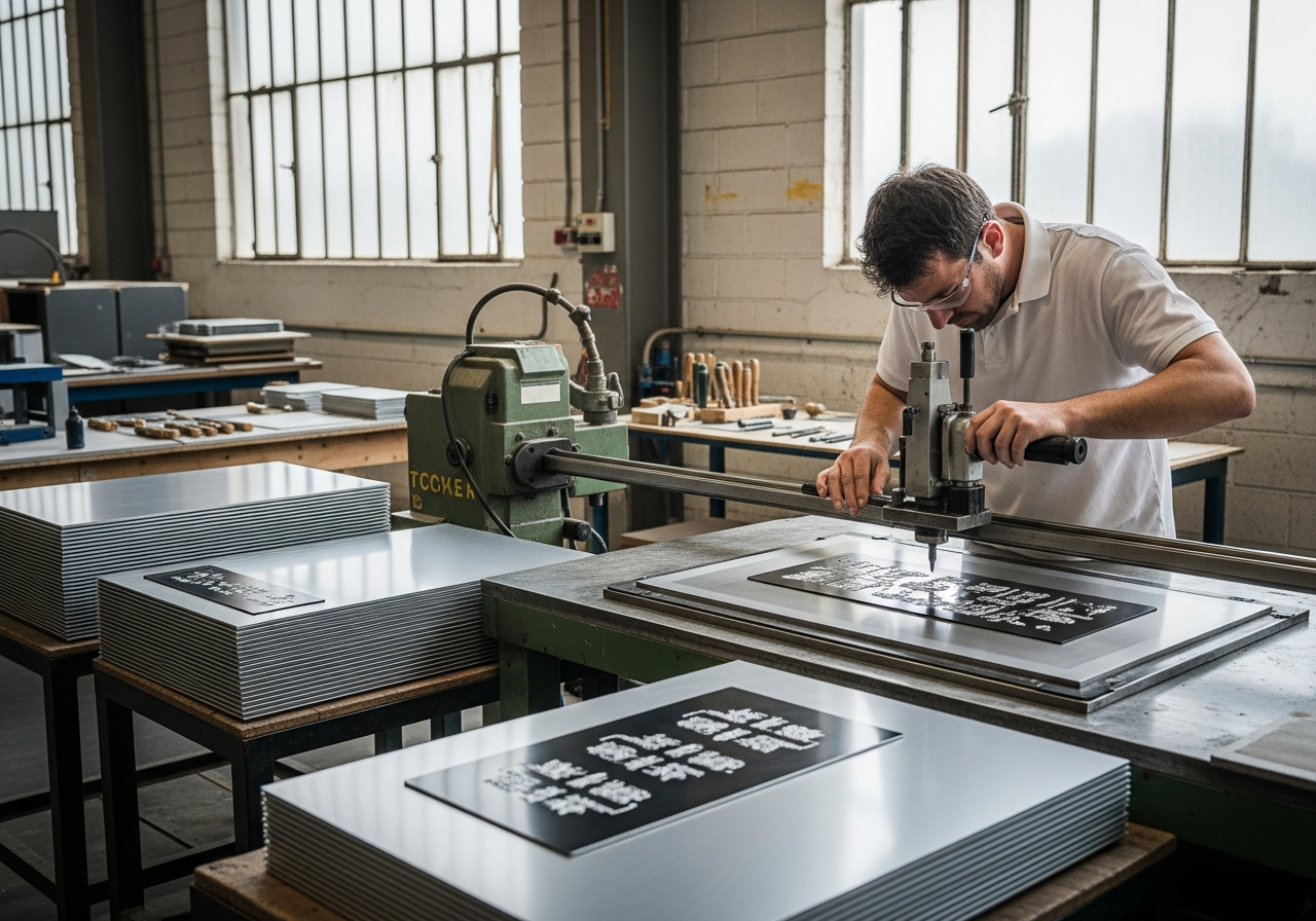 Tableau de bord de voiture avec une plaque d'immatriculation visible