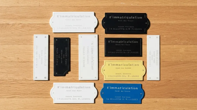 Les couleurs des plaques et leur signification